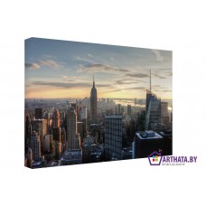 Картина на холсте по фото Модульные картины Печать портретов на холсте Панорама Манхэттена