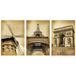 Великий Париж - Модульная картины, Репродукции, Декоративные панно, Декор стен