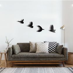 Панно "Летящие птицы" из металла - Модульная картины, Репродукции, Декоративные панно, Декор стен