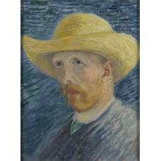 Картина на холсте по фото Модульные картины Печать портретов на холсте Автопортрет в соломенной шляпе