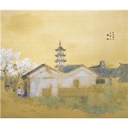 Такечи Сейхо «Тихая весна в Янгнан» - Модульная картины, Репродукции, Декоративные панно, Декор стен