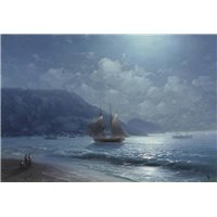 Портреты картины репродукции на заказ - Берег моря около Ялты при лунном свете