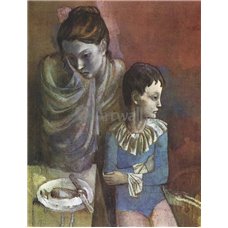 Картина на холсте по фото Модульные картины Печать портретов на холсте Акробаты (мать и сын)