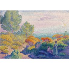 Картина на холсте по фото Модульные картины Печать портретов на холсте Две женщины на берегу Средиземного моря