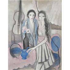 Картина на холсте по фото Модульные картины Печать портретов на холсте Две сестры и виолончель