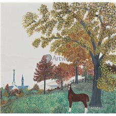Картина на холсте по фото Модульные картины Печать портретов на холсте Дерево и лошадь