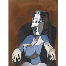 Картина на холсте по фото Модульные картины Печать портретов на холсте Женщина в черном кресле