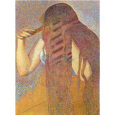 Картина на холсте по фото Модульные картины Печать портретов на холсте Женщина, расчесывающая волосы