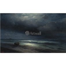 Картина на холсте по фото Модульные картины Печать портретов на холсте Лунный свет на море