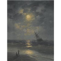 Портреты картины репродукции на заказ - Море в лунном свете
