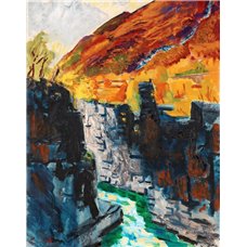 Картина на холсте по фото Модульные картины Печать портретов на холсте Осенний пейзаж с каньоном, Абиско