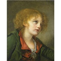 Портреты картины репродукции на заказ - Портрет мальчика в зеленой куртке