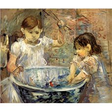 Картина на холсте по фото Модульные картины Печать портретов на холсте Дети у ванны