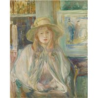 Портреты картины репродукции на заказ - Девочка в соломенной шляпе