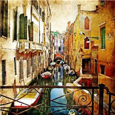 Картина на холсте по фото Модульные картины Печать портретов на холсте Улица в Венеции - Фотообои винтаж