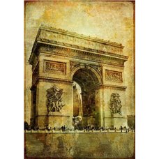 Картина на холсте по фото Модульные картины Печать портретов на холсте Триумфальная арка в Париже, Франция - Фотообои винтаж|Прованс