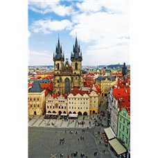 Картина на холсте по фото Модульные картины Печать портретов на холсте Староместская площадь в Праге - Фотообои архитектура|Соборы и дворцы