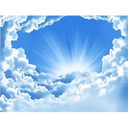 Солнце за облаками - Фотообои Небо - Модульная картины, Репродукции, Декоративные панно, Декор стен