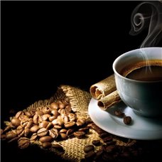 Картина на холсте по фото Модульные картины Печать портретов на холсте Чашка кофе с корицей - Фотообои Еда и напитки|кофе