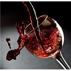 Картина на холсте по фото Модульные картины Печать портретов на холсте Бокал красного вина - Фотообои Еда и напитки|вино