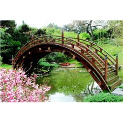 Мост над озером - Фотообои Японские и просто сады - Модульная картины, Репродукции, Декоративные панно, Декор стен