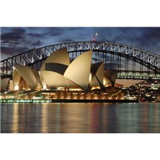 Картина на холсте по фото Модульные картины Печать портретов на холсте Сиднейский оперный театр - Фотообои архитектура