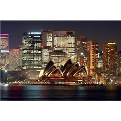 Сиднейский оперный театр - Фотообои Современный город|Ночной город - Модульная картины, Репродукции, Декоративные панно, Декор стен