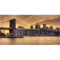 Портреты картины репродукции на заказ - Бруклинский мост, Нью-Йорк - Фотообои Современный город|Нью-Йорк