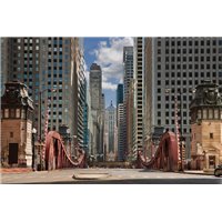 Улица Ласаль в Чикаго, США - Фотообои Современный город|Чикаго