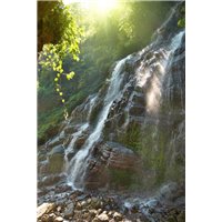 Портреты картины репродукции на заказ - Горный водопад - Фотообои водопады