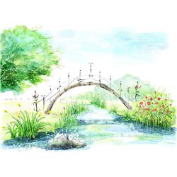 Мост через реку - Для подростков - Модульная картины, Репродукции, Декоративные панно, Декор стен