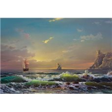 Картина на холсте по фото Модульные картины Печать портретов на холсте Корабль в море - Фотообои Арт