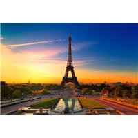Портреты картины репродукции на заказ - Эйфелева башня в Париже, Франция - Фотообои архитектура|Париж