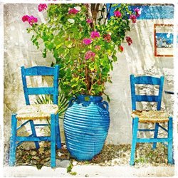 Голубая ваза - Фотообои винтаж - Модульная картины, Репродукции, Декоративные панно, Декор стен
