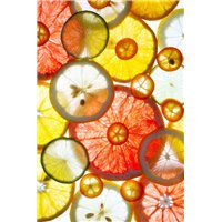 Дольки цитрусовых - Фотообои Еда и напитки|фрукты и ягоды