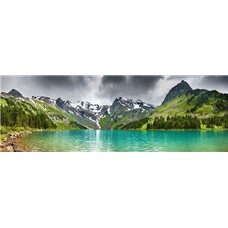 Картина на холсте по фото Модульные картины Печать портретов на холсте Горы вокруг озера - Фотообои природа|озера