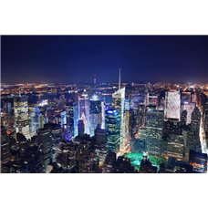 Картина на холсте по фото Модульные картины Печать портретов на холсте Вид на ночной Нью-Йорк - Фотообои Современный город|Нью-Йорк