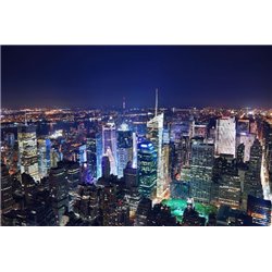 Вид на ночной Нью-Йорк - Фотообои Современный город|Нью-Йорк - Модульная картины, Репродукции, Декоративные панно, Декор стен
