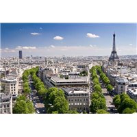 Портреты картины репродукции на заказ - Панорама Парижа - Фотообои архитектура|Париж