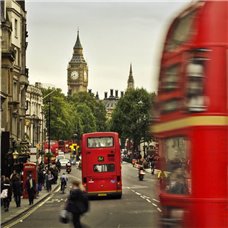 Картина на холсте по фото Модульные картины Печать портретов на холсте Улицы Лондона - Фотообои Современный город|Англия