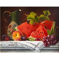 Портреты картины репродукции на заказ - Кувшин фрукты и ягоды - Фотообои Еда и напитки|фрукты и ягоды