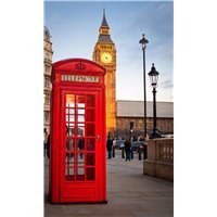Портреты картины репродукции на заказ - Телефонная будка и Биг-Бен - Фотообои архитектура|Лондон