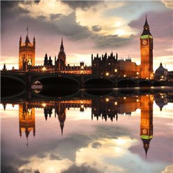 Отражение в Темзе - Фотообои архитектура|Лондон - Модульная картины, Репродукции, Декоративные панно, Декор стен