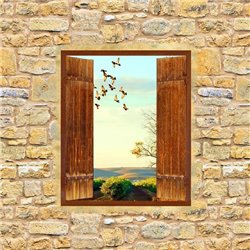 Вид из окна на поле - Вид из окна - Модульная картины, Репродукции, Декоративные панно, Декор стен