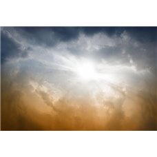 Картина на холсте по фото Модульные картины Печать портретов на холсте Лучи солнца сквозь тучи - Фотообои Небо