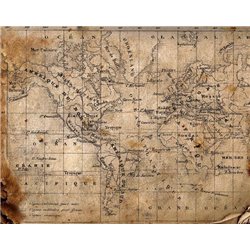 Старинная карта мира - Фотообои винтаж - Модульная картины, Репродукции, Декоративные панно, Декор стен