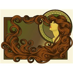 Девушка с длинными волосами - Фотообои Арт - Модульная картины, Репродукции, Декоративные панно, Декор стен