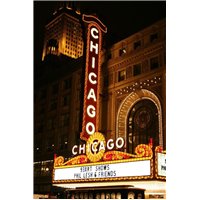 Ночной Чикаго - Фотообои Современный город|Чикаго