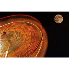 Картина на холсте по фото Модульные картины Печать портретов на холсте Луна - Фотообои Современный город