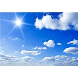 Солнце в голубом небе - Фотообои Небо - Модульная картины, Репродукции, Декоративные панно, Декор стен